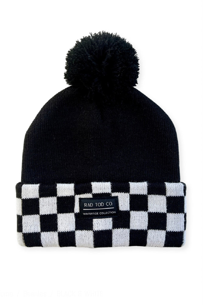 
                
                    Load image into Gallery viewer, Black and White Checker Beanie
                
            
