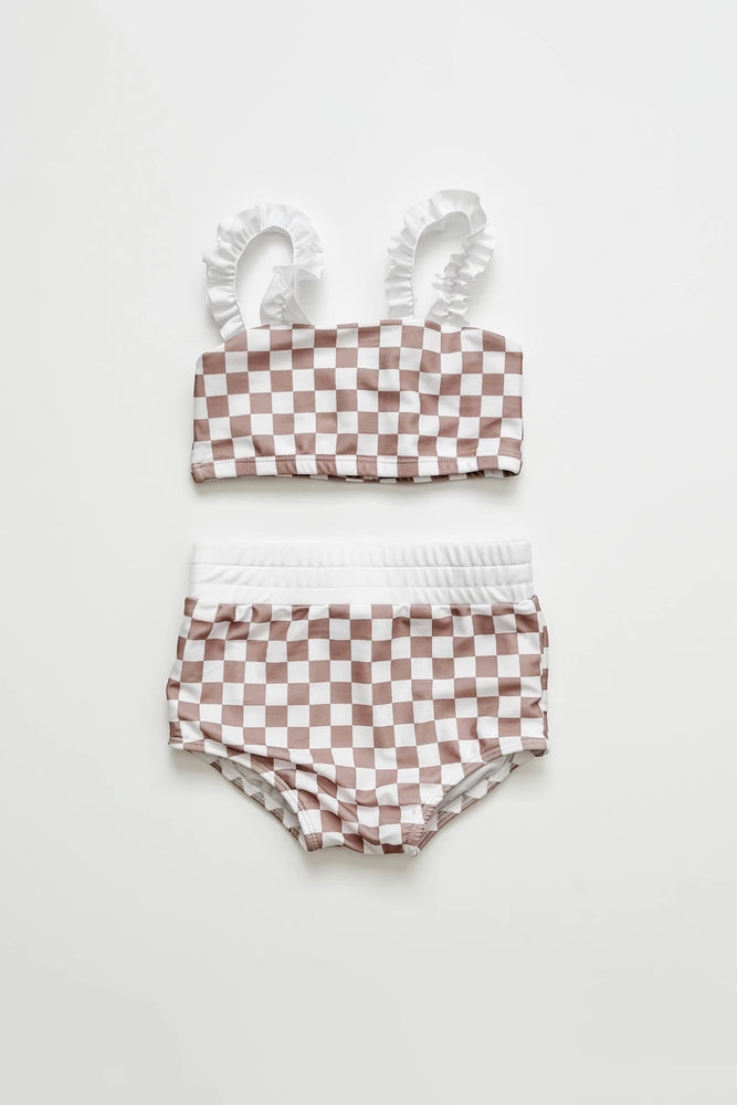 Checker Print Bikini Set