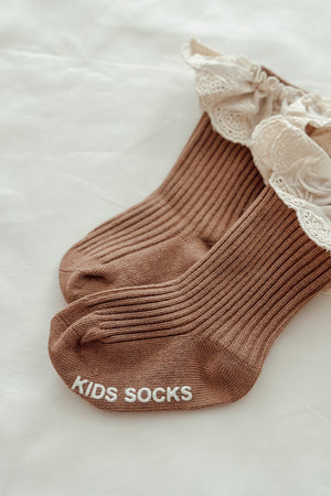 Lace Socks Mocha