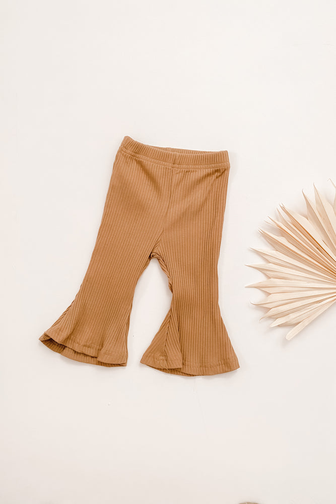 
                
                    Load image into Gallery viewer, Caramel Ribbed Flare Pants
                
            