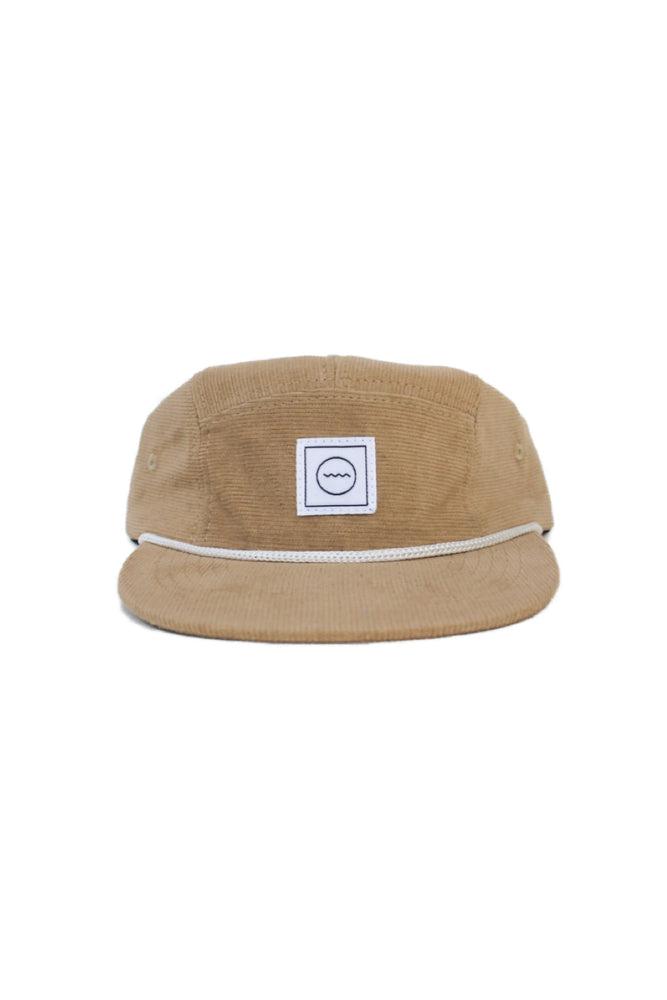 Adult Corduroy Five-Panel Hat in Stone