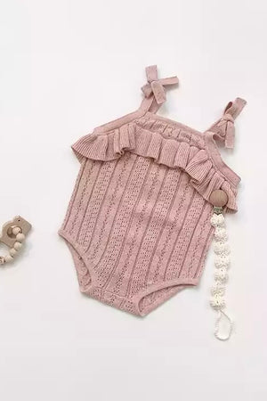 
                
                    Load image into Gallery viewer, Speckled Knit Bodysuit Pink
                
            