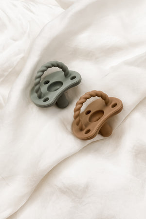 2 pack Pacifier| Sage + Almond