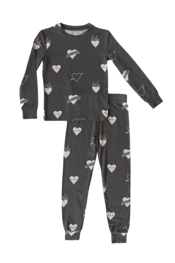 Mama Heart Two Piece Pajama Set